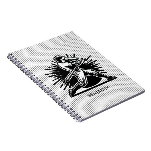 野球用パーソナライズされたバッターノート ノートブック (右側)