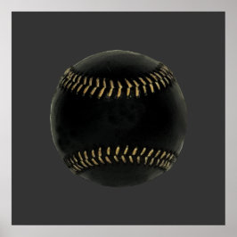 野球用ブラック ポスター
