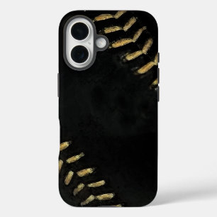 野球用ブラック iPhone 16ケース
