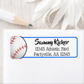 野球用ブルー&ブラックアドレス ラベル (インサイチュ)