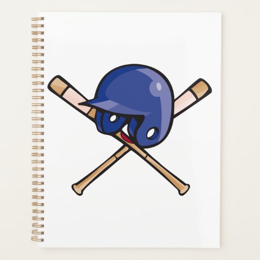 野球用ヘルメットとこうもりスポーツ プランナー手帳 (正面)