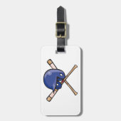 野球用ヘルメットとこうもりスポーツ ラゲッジタグ (正面縦)