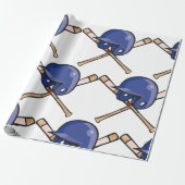 野球用ヘルメットとこうもりスポーツ ラッピングペーパー (アンロールド)