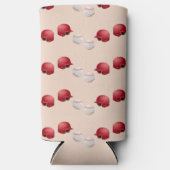 野球用ヘルメットとボールが付いている スリム缶クーラー (正面)