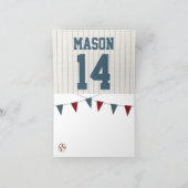 野球用ベビーシャワーサンキューカード サンキューカード (内部)