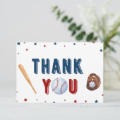 野球用ベビーシャワーサンキューカード サンキューカード (スタンド正面)