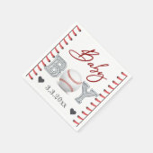 野球用ベビーシャワーパーソナライズされた スタンダードカクテルナプキン (角)