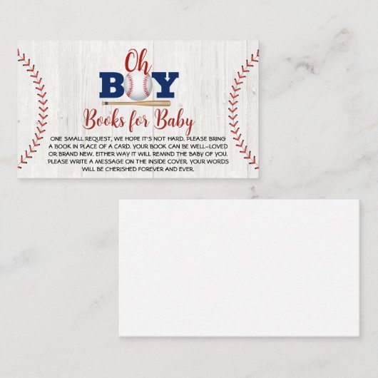野球用ベビーシャワーベビー 名刺 (正面/裏面)