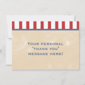 野球用ベビーシャワー又は誕生日サンキューカード サンキューカード (裏面)