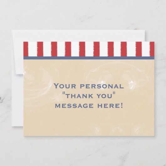 野球用ベビーシャワー又は誕生日サンキューカード サンキューカード (裏面)