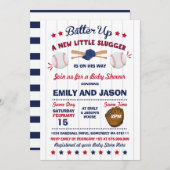 野球用ベビーシャワー招待状野球シャワー 招待状 (正面/裏面)