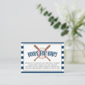 野球用ベビーシャワー書依頼カード エンクロージャーカード (スタンド正面)