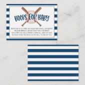 野球用ベビーシャワー書依頼カード エンクロージャーカード (正面/裏面)