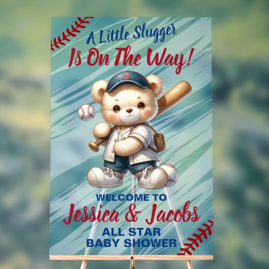 野球用ベビーシャワー アクリルサイン (ニュートラル)