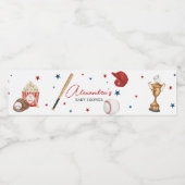 野球用ベビーシャワー ペットボトルラベル (シングルラベル)