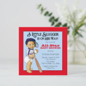 野球用ベビーシャワー 招待状 (スタンド正面)