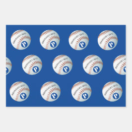 野球用モカスタムノグラム名 ラッピングペーパーシート