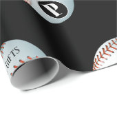 野球用モカスタムノグラム名 ラッピングペーパー (ロールコーナー)