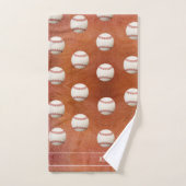 野球用モノグラムのソフトボールスポーツバスルーム バスタオルセット (ハンドタオル)