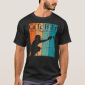 野球用周期表要素おたく野球猫 Tシャツ (正面)