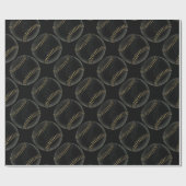 野球用黒 ラッピングペーパー (フラット)