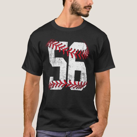 野球番号56野球56誕生日1967 Vin Tシャツ (正面)