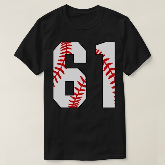 野球番号61 61ベースボールジャージお気に入りのPl Tシャツ (デザイン正面)