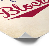 野球禁止サインにサインして赤ちゃんシャワー ポスター (角)