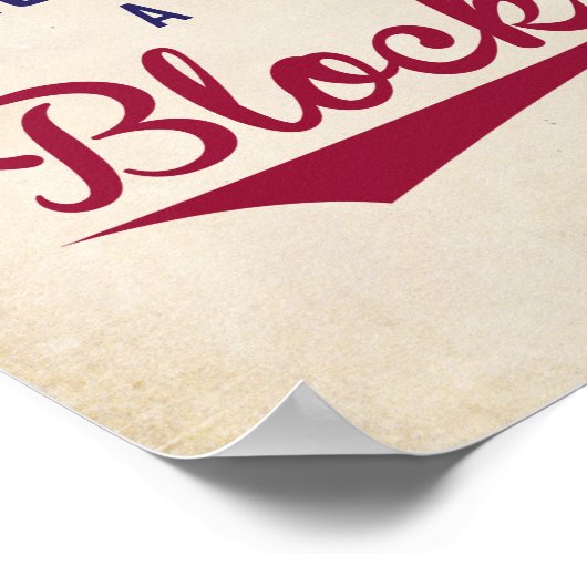 野球禁止サインにサインして赤ちゃんシャワー ポスター (角)