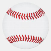 野球空白ののステッカー、ラウンド、大規模または小規模 ラウンドシール (正面)