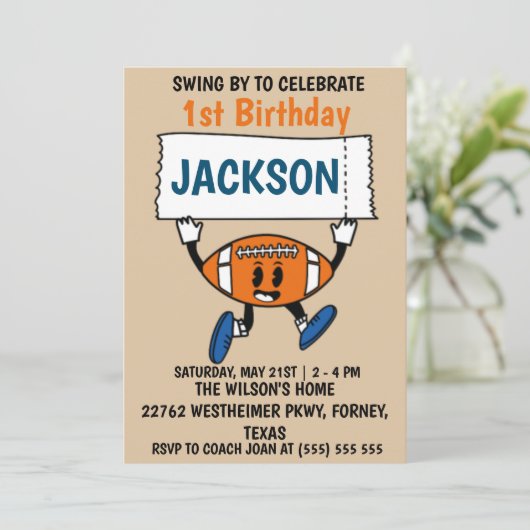 野球第1期バースデースポーツテーマ 招待状 (スタンド正面)