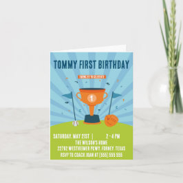 野球第1期バースデースポーツテーマ 招待状