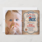 野球第1期バースデーフォト招待状 招待状 (正面)