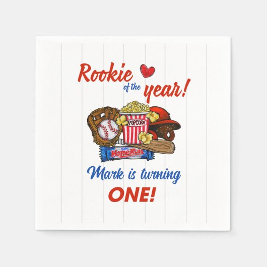 野球第1期パーティーナプキンス スタンダードカクテルナプキン (正面)