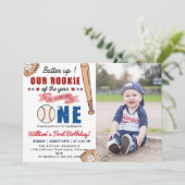 野球第1期パーティー打者アップフォト 招待状 (スタンド正面)