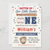 野球第1期パーティー打者 招待状 (正面)