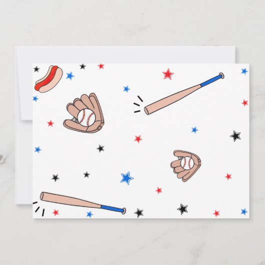 野球第1期ホーム走バースデーパーティー 招待状 (裏面)