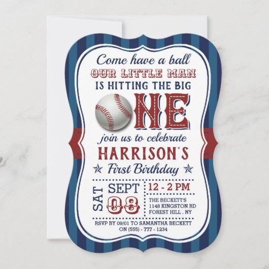 野球第1期招待状 招待状 (正面)