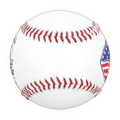 野球第4回7月独立記念日アメリカ国旗  野球ボール (正面)
