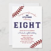 野球第8誕生日招待状 招待状 (正面)