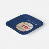 野球第9位/10位バースデーパーティーブルースクエア ペーパープレート (傾斜あり)