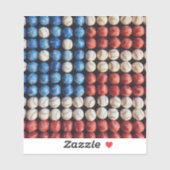 野球米国国旗 シール (シート)