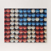 野球米国国旗 ジグソーパズル (横)