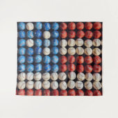 野球米国国旗 タペストリー (正面(横))