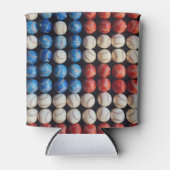 野球米国国旗 缶クーラー (正面)