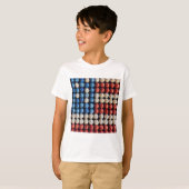 野球米国国旗 Tシャツ (正面フル)
