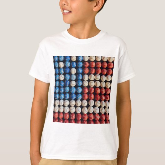 野球米国国旗 Tシャツ (正面)