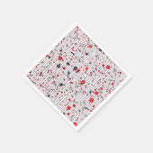 野球紙吹雪,ピンストリペス – 紙パーティーナプキンス スタンダードカクテルナプキン (角)