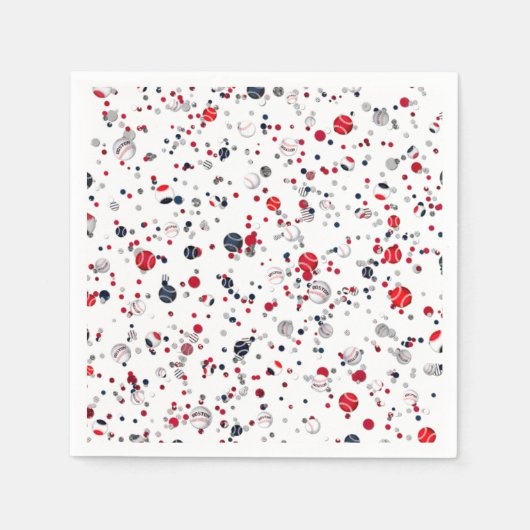 野球紙吹雪、透明紙パーティーナプキン スタンダードカクテルナプキン (正面)