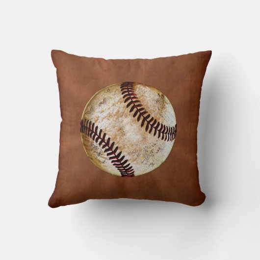 野球素朴パーソナライズされたチームのギフトまたはシニア クッション (裏面)